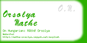 orsolya mathe business card