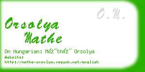orsolya mathe business card